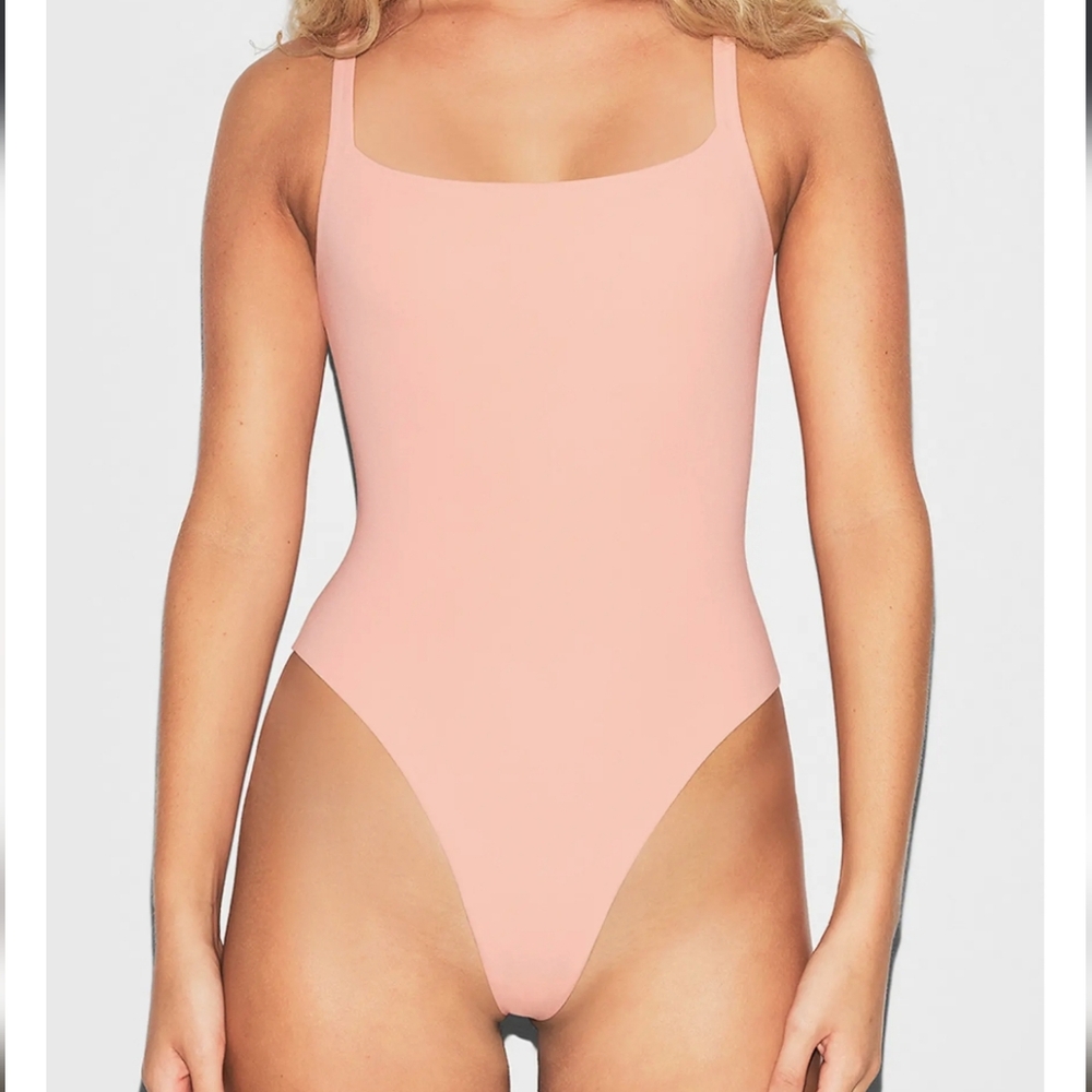 SKIMS Coral One Piece Bodysuit